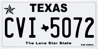 TX license plate CVI5072