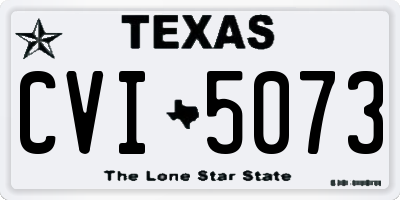 TX license plate CVI5073