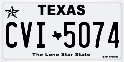 TX license plate CVI5074