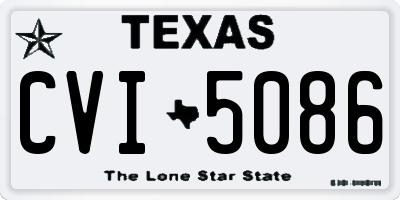 TX license plate CVI5086