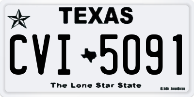 TX license plate CVI5091