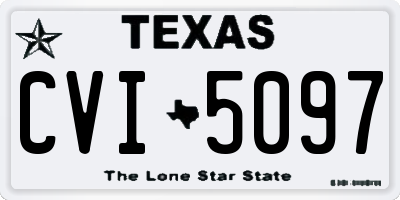 TX license plate CVI5097
