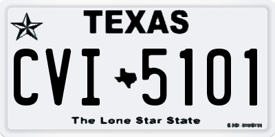 TX license plate CVI5101