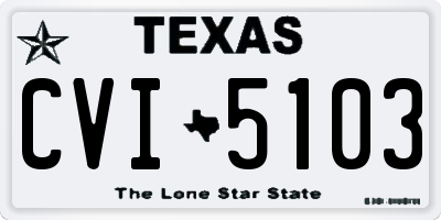 TX license plate CVI5103