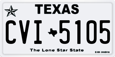 TX license plate CVI5105