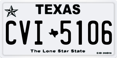TX license plate CVI5106