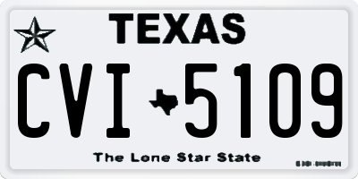 TX license plate CVI5109