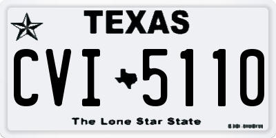 TX license plate CVI5110