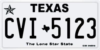 TX license plate CVI5123