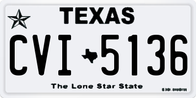 TX license plate CVI5136