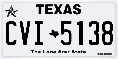TX license plate CVI5138
