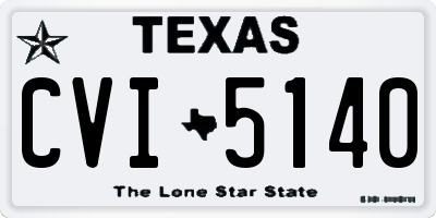 TX license plate CVI5140