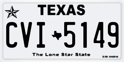 TX license plate CVI5149