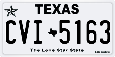 TX license plate CVI5163