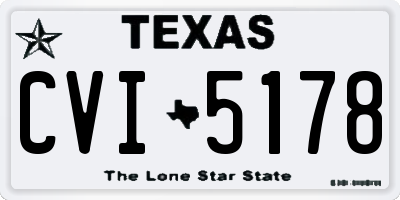 TX license plate CVI5178