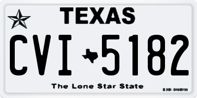 TX license plate CVI5182