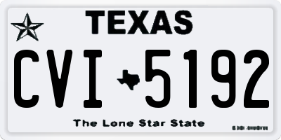 TX license plate CVI5192