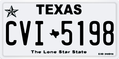 TX license plate CVI5198