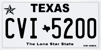TX license plate CVI5200