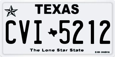 TX license plate CVI5212