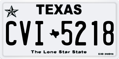 TX license plate CVI5218