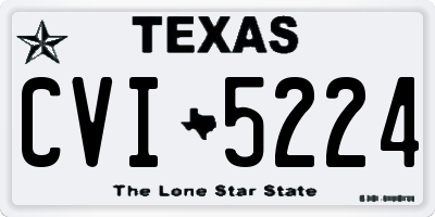 TX license plate CVI5224