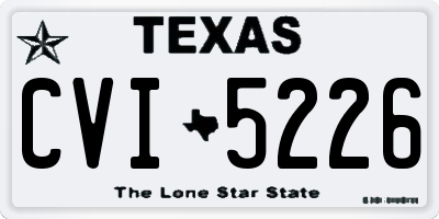 TX license plate CVI5226