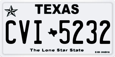 TX license plate CVI5232