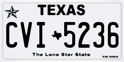TX license plate CVI5236