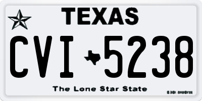TX license plate CVI5238