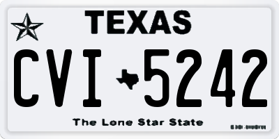TX license plate CVI5242