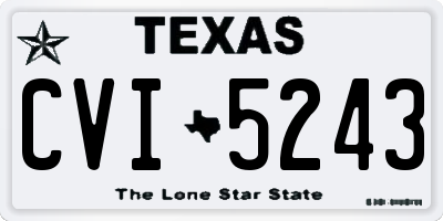 TX license plate CVI5243