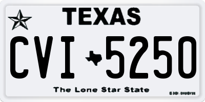 TX license plate CVI5250