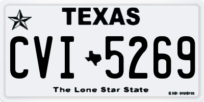 TX license plate CVI5269