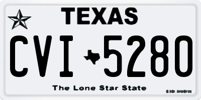 TX license plate CVI5280