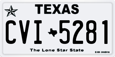 TX license plate CVI5281