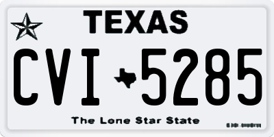 TX license plate CVI5285