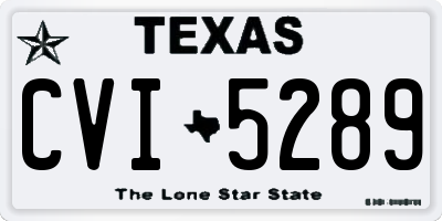 TX license plate CVI5289