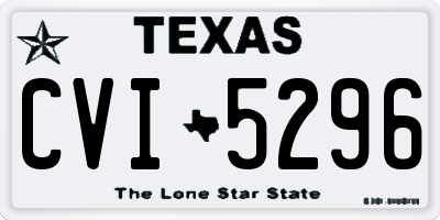 TX license plate CVI5296