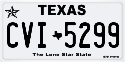 TX license plate CVI5299