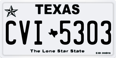 TX license plate CVI5303