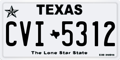 TX license plate CVI5312