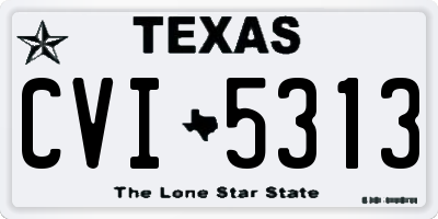 TX license plate CVI5313