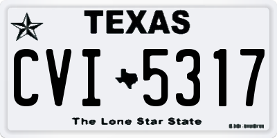 TX license plate CVI5317