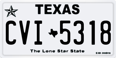 TX license plate CVI5318