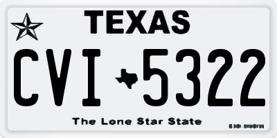 TX license plate CVI5322