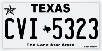 TX license plate CVI5323