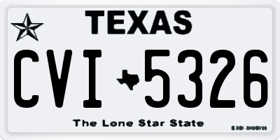 TX license plate CVI5326