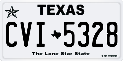 TX license plate CVI5328