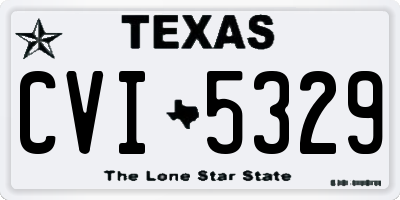 TX license plate CVI5329